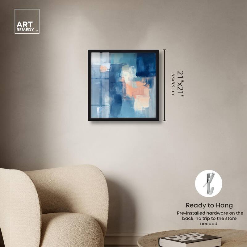Whispering Blue II Shadowbox by Art Remedy