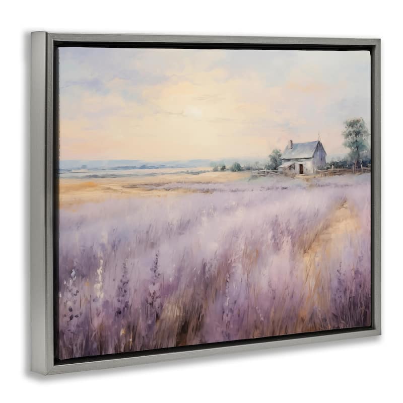 Stupell Lavender Farm Fields Framed Floater Canvas Wall Art Design By Arlington Prints