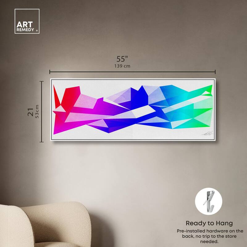 Geometric Gemstone Panoramic Canvas by Art Remedy