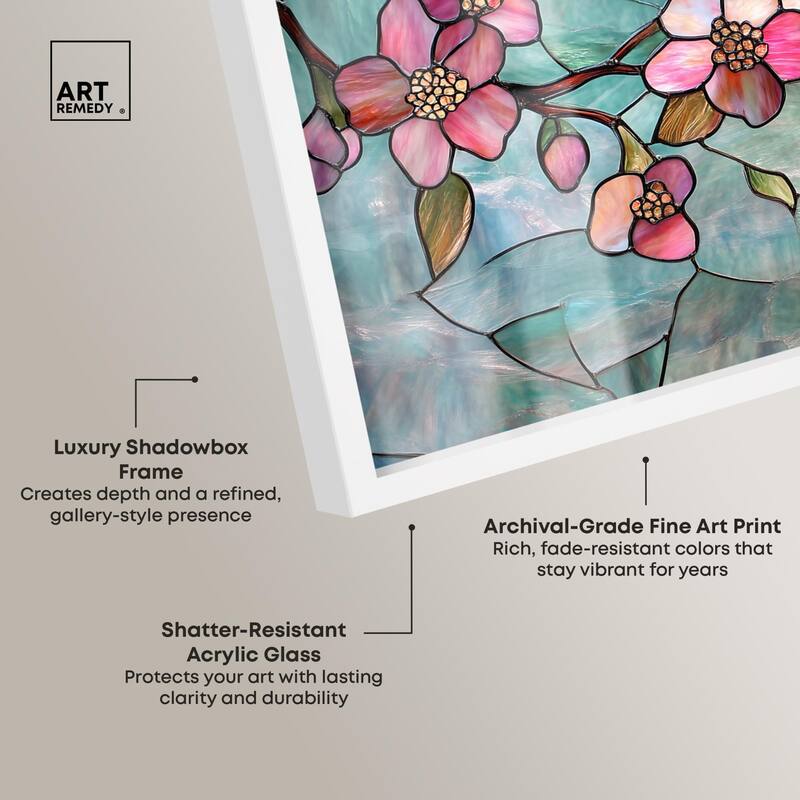 Shimmering Spring Blossoms I Shadowbox by Art Remedy