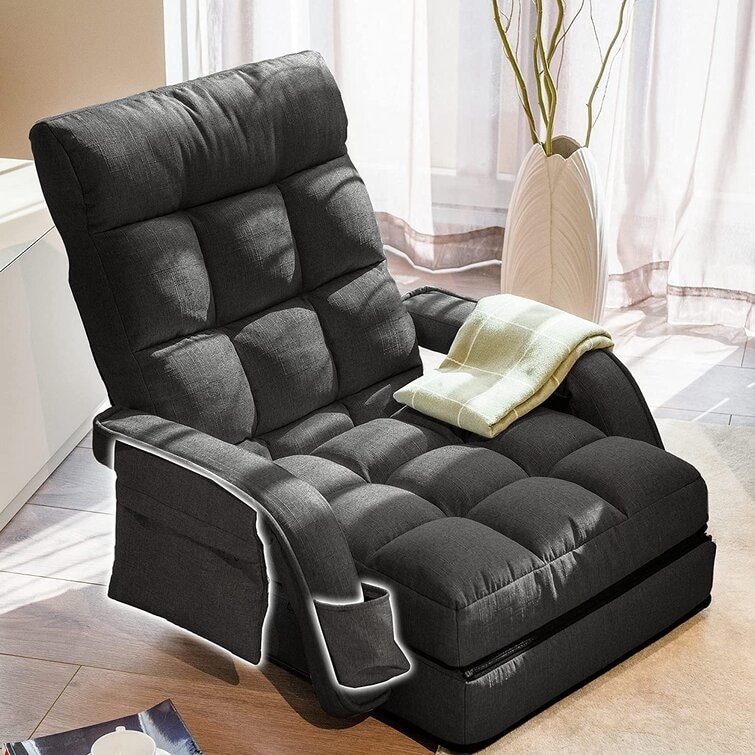 Yaheetech Padded Floor Chair with Back Support