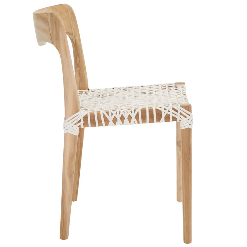 SAFAVIEH Cleta Leather 31" Dining Chair - 21" W x 18" D x 31" H - 20Wx18Dx31H