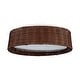 preview thumbnail 4 of 5, 16.5" Farmhouse Rattan LED Flush Mount Ceiling Light