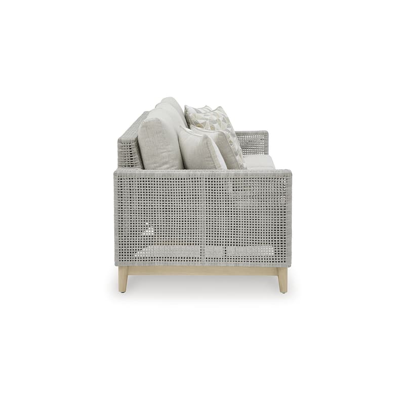 Signature Design by Ashley Seton Creek Gray Outdoor Sofa with Cushion - 82.63" W x 36.25" D x 35.88" H