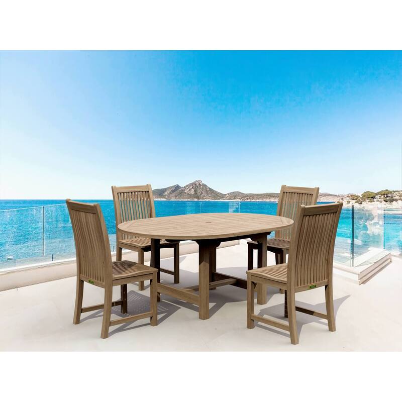Bahama 5-Piece Dining Set - African Style Chairs & Extension Table