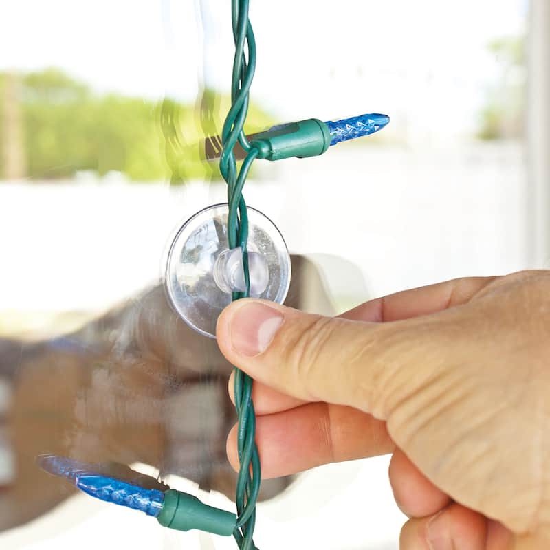 Set of 20 Clear Suction Cup Christmas Light Clips - 1.5"