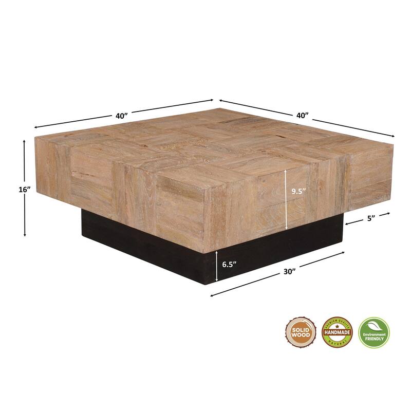 Caden Modern Solid Wood Coffee Table