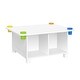 preview thumbnail 1 of 5, RiverRidge Kids Desk and Art Activity Table with 4 Storage Cubbies and 4 Removable Storage Cups - White White