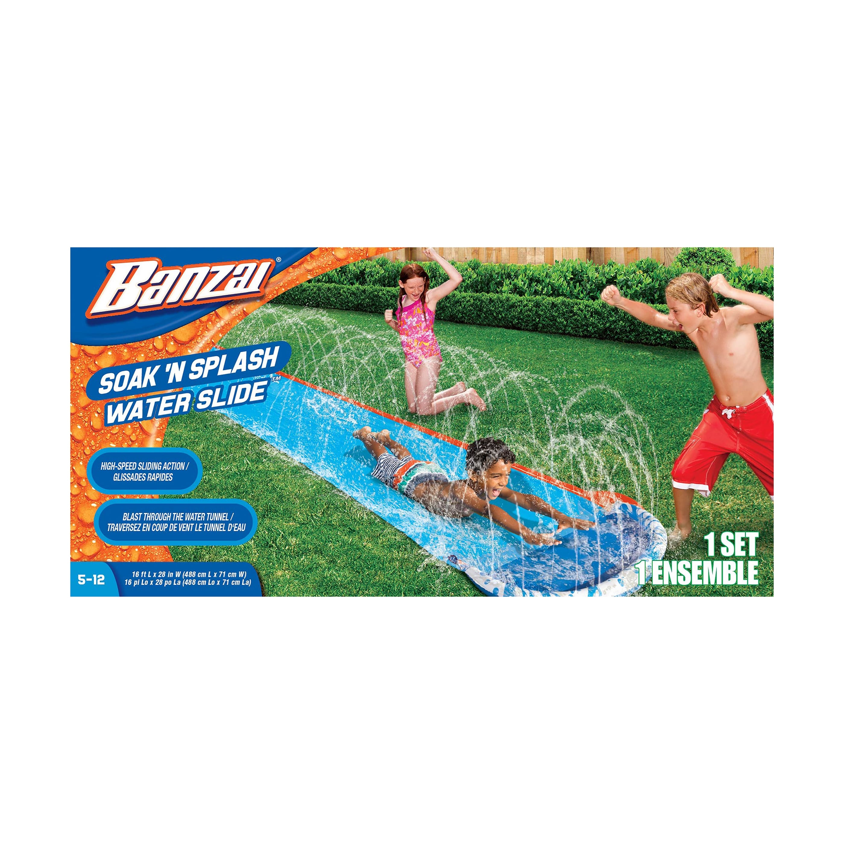 BANZAI Soak N Splash Water Slide