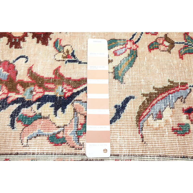 ECARPETGALLERY Hand-knotted Antalya Vintage Tan Wool Rug - 9'7 x 12'4