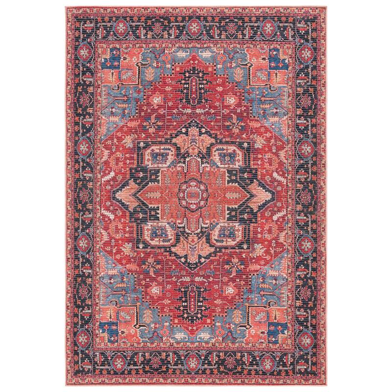 SAFAVIEH Serapi Machine Washable Slip Resistant Martina Rug - 4' x 6' - Red/Blue