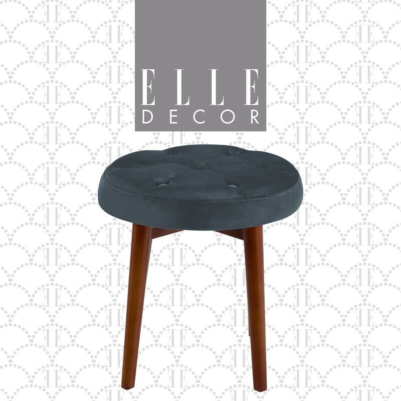 Elle Decor Penelope Round Tuft Stool