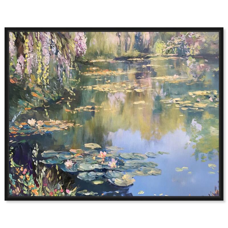 Lily Lagoon I Canvas by Art Remedy - Black - 24" x 20"