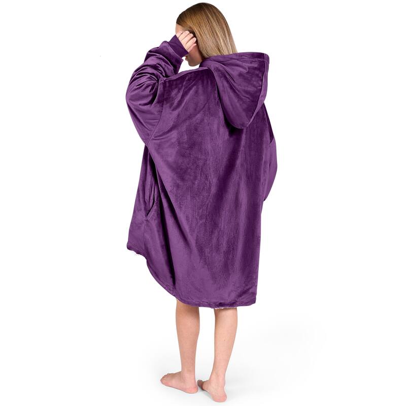 Bare Homey B-Cozy Oversized Sherpa Wearable Blanket