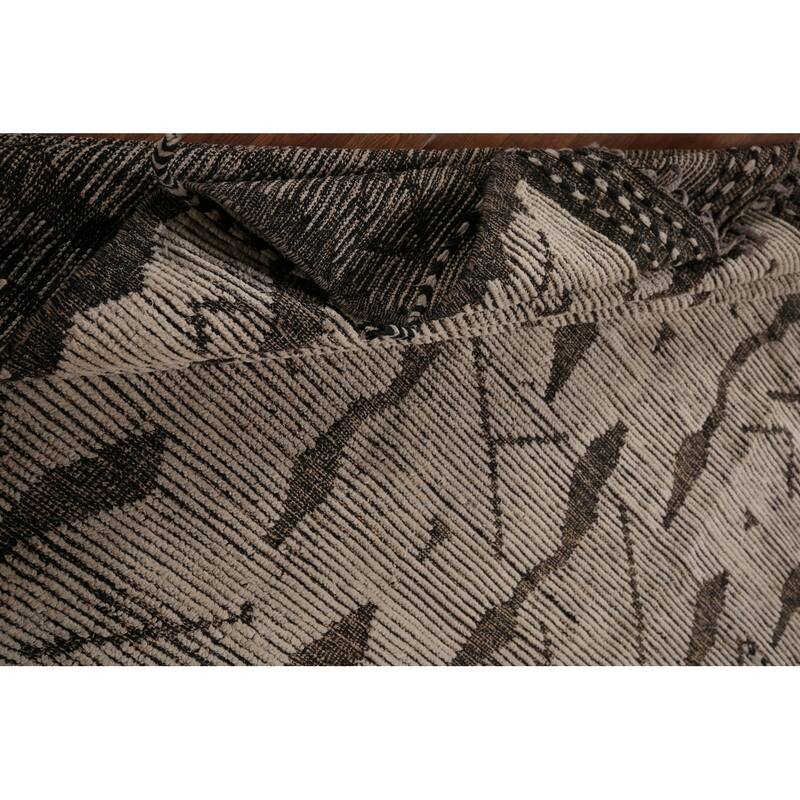 All-Over Abstract Moroccan Area Rug Handmade Modern Wool Carpet - 7'10"x 11'10"