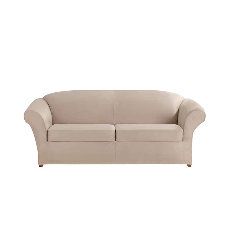 SureFit Ultimate Stretch Suede 3 Piece Sofa Slipcover