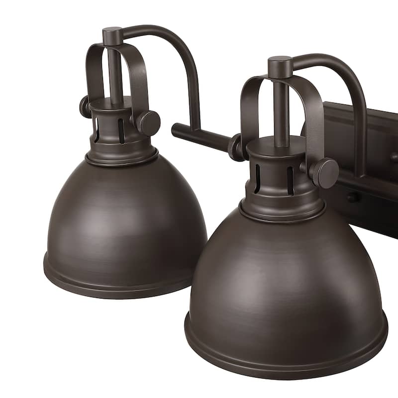 3-light Vanity Light with Dark Bronze finish and Gold Painting Inside