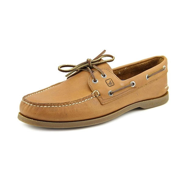 Sperry Top Sider A/O 2 Eye Men Moc Toe Leather Brown Boat Shoe