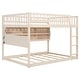 preview thumbnail 23 of 36, Convertible Bunk Bed with LED Storage Wall & Pegboard by Harper&Bright Designs