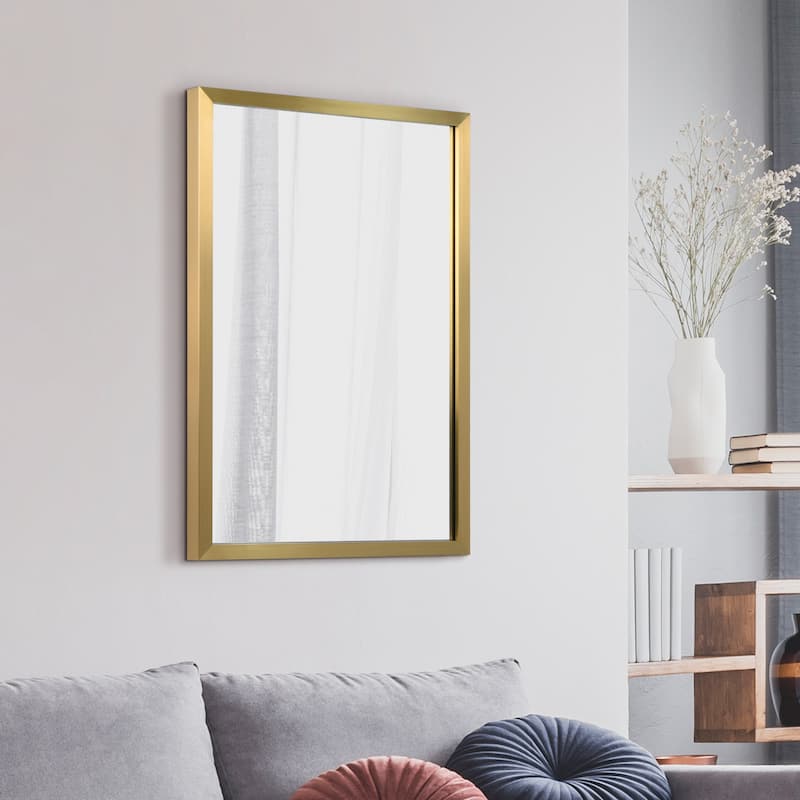 Contempo Stainless Steel Gold Wall Mirror