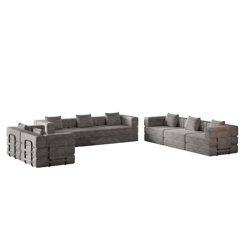 Oversized Corduroy Modular Splicing Sectional Sofa, Freely Combined