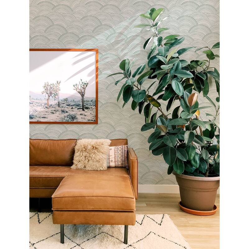 A-Street Prints Encircle Sea Green Geometric Wallpaper