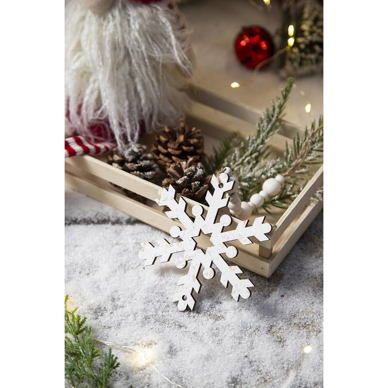 9.8x4.7" Snowflake Ornament, Hanging Home Decor Accents for Christmas Tree, Holiday Display, Set of 12