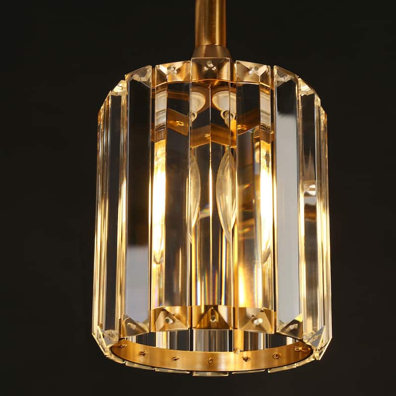 Modern 5-Light Crystal Chandeliers 47 IN Wide Island Lights for Kitchen Island