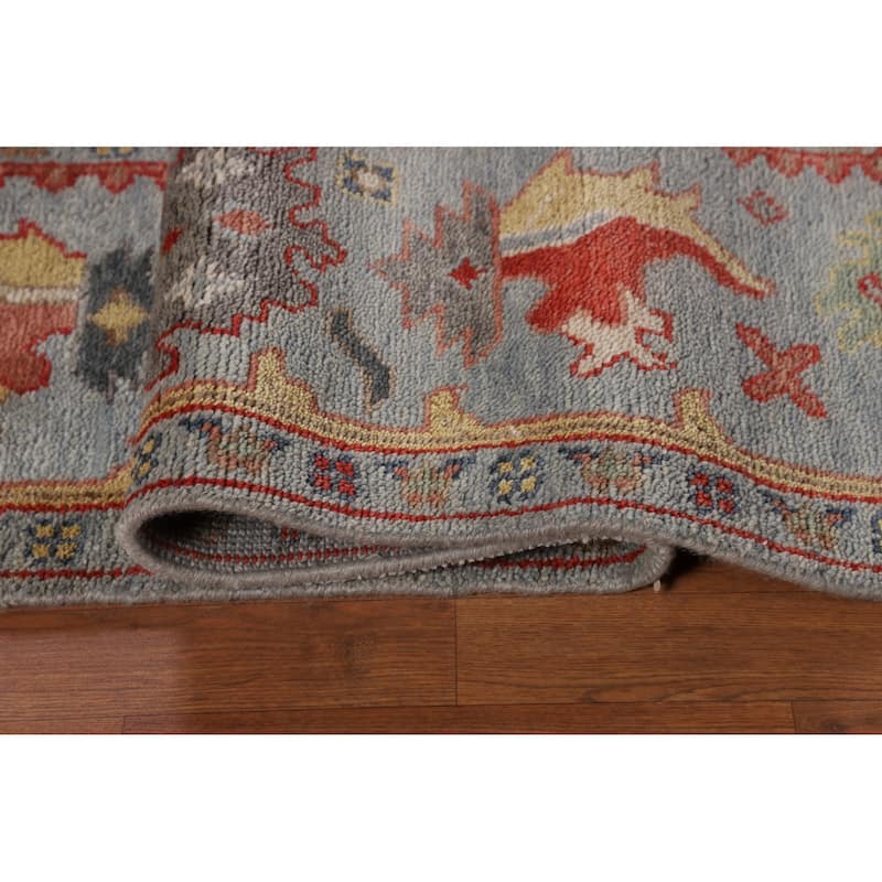 Floral Oushak Oriental Area Rug Handmade Wool Carpet - 8'2"x 9'9"