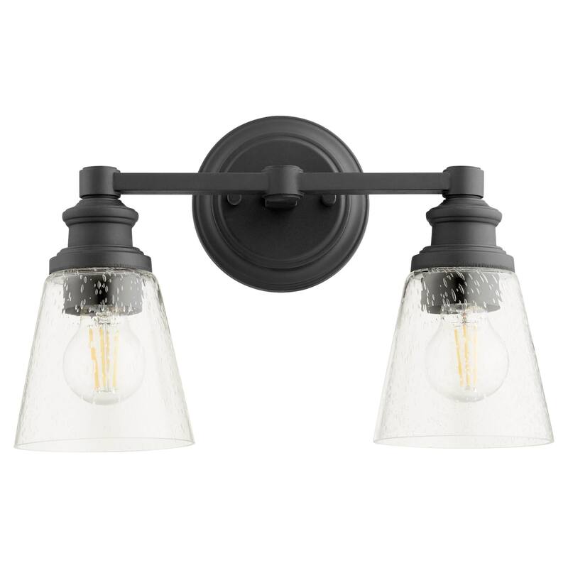 Quorum International Dunbar 2 Light 10" Tall Wall Sconce - Noir