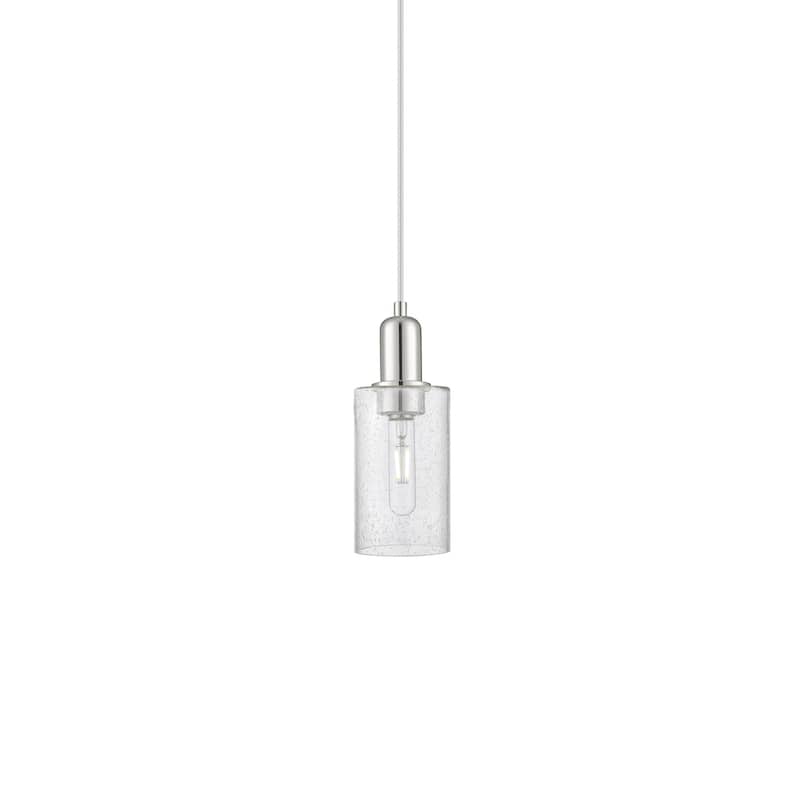Innovations Lighting 716-1P-10-5 Clymer Pendant Clymer 5" Wide Mini - Polished Nickel / Seedy