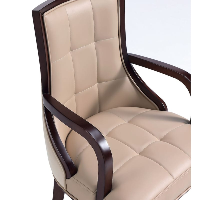 Fifth Avenue Traditional Faux Leather Dining Armchair