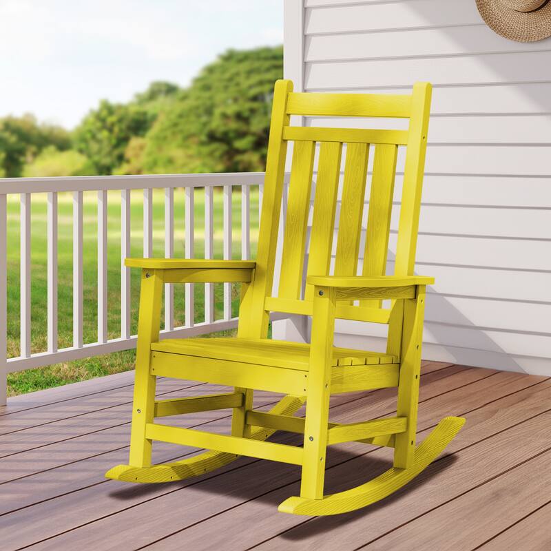 HDPE Outdoor Patio Rocking Plastic Adirondack Chair