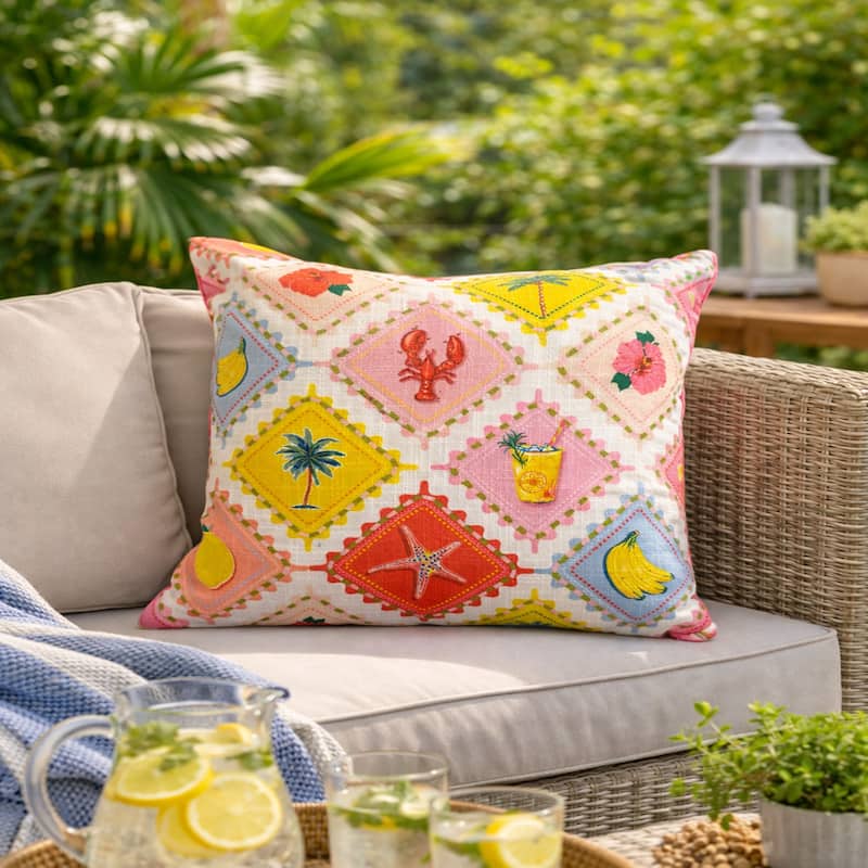 Outdoor Pillows Set of 2, Weather-Resistant for Outdoor