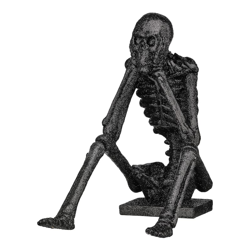 10.5" Glitter Resin Skeleton