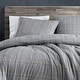 preview thumbnail 2 of 4, Kenneth Cole New York Sussex Flannel Black Duvet Cover Set