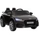 preview thumbnail 1 of 5, Aosom 6V Audi TT RS Kids Ride-On Car Suspension, Lights, MP3 Player, Black 5-7 Years - Assembly Required - Black