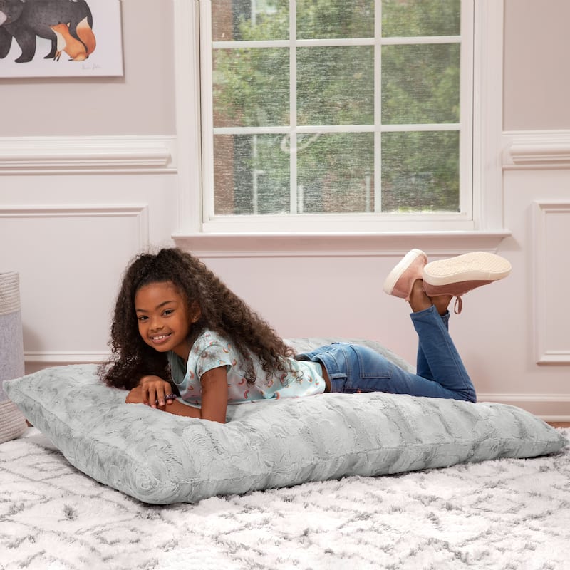 Jaxx Saxx 3.5 Foot Giant Decor Floor Pillow For Kids, Faux-Fur