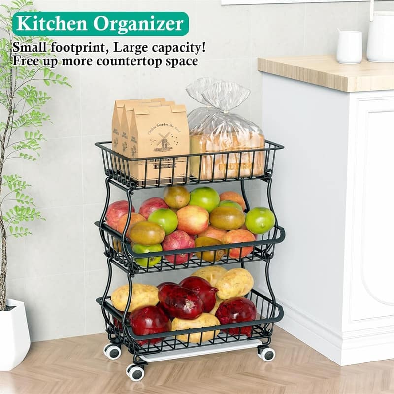 5Tier Kitchen Organizers and Storage Cart on Wheels