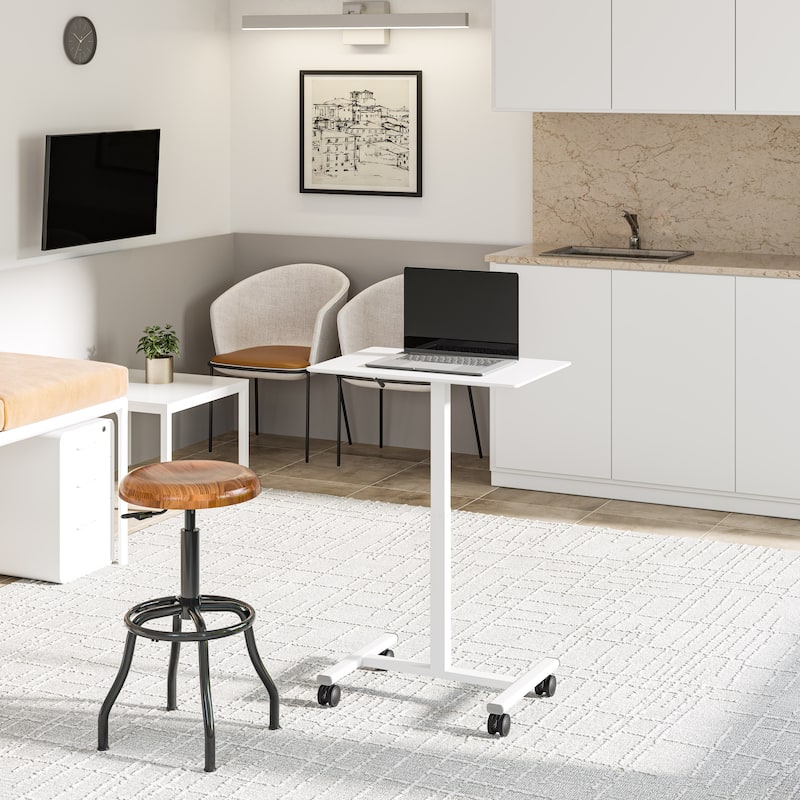 Seville Classics airLIFT® Height Adjustable Mobile Rolling Laptop Cart Desk