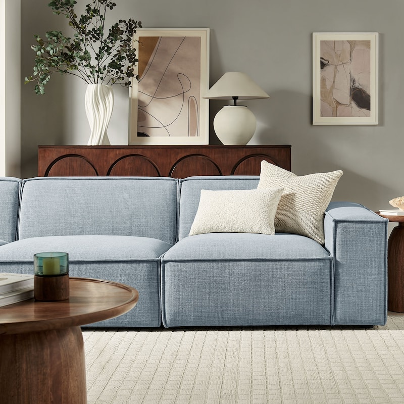 Restore 3-Piece Performance Fabric Upholstered Modular Sofa Set