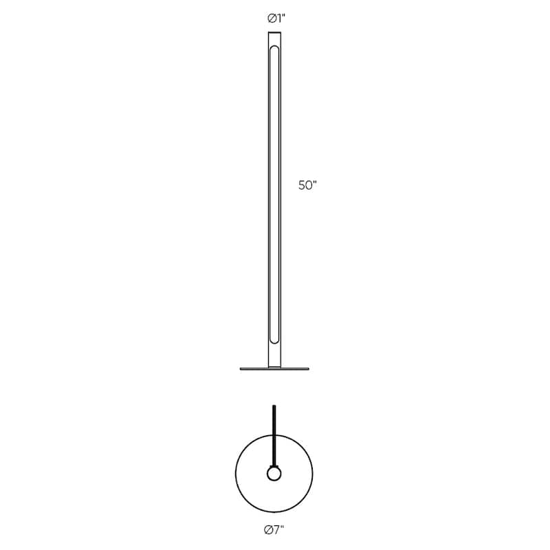 DALS Connect Axis 50 Inch Smart Cylinder Floor Lamp - 50-Inch