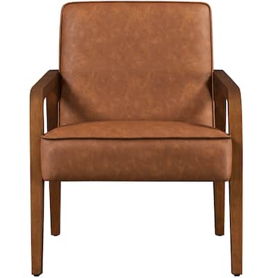 Yaheetech Modern Faux Leather Upholstered Accent Chair Armchair
