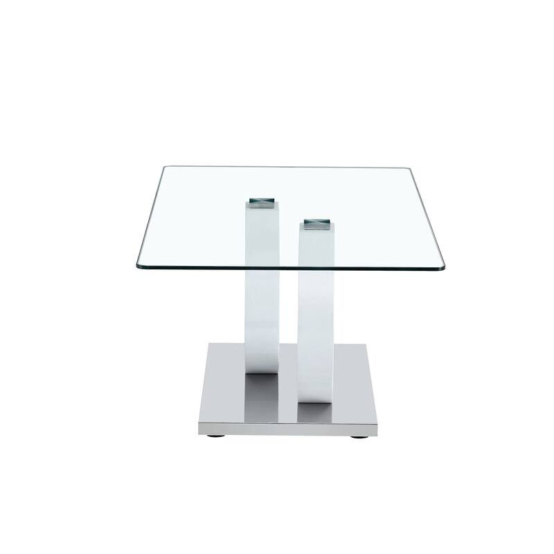 Rectangular Coffee Table withTempered Glass Tabletop