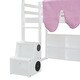 preview thumbnail 55 of 78, Full Size Loft Bed with Slide, Tent, and Storage Shelves - House Frame Kids Bed with Ladder and Car-Shaped Organizer