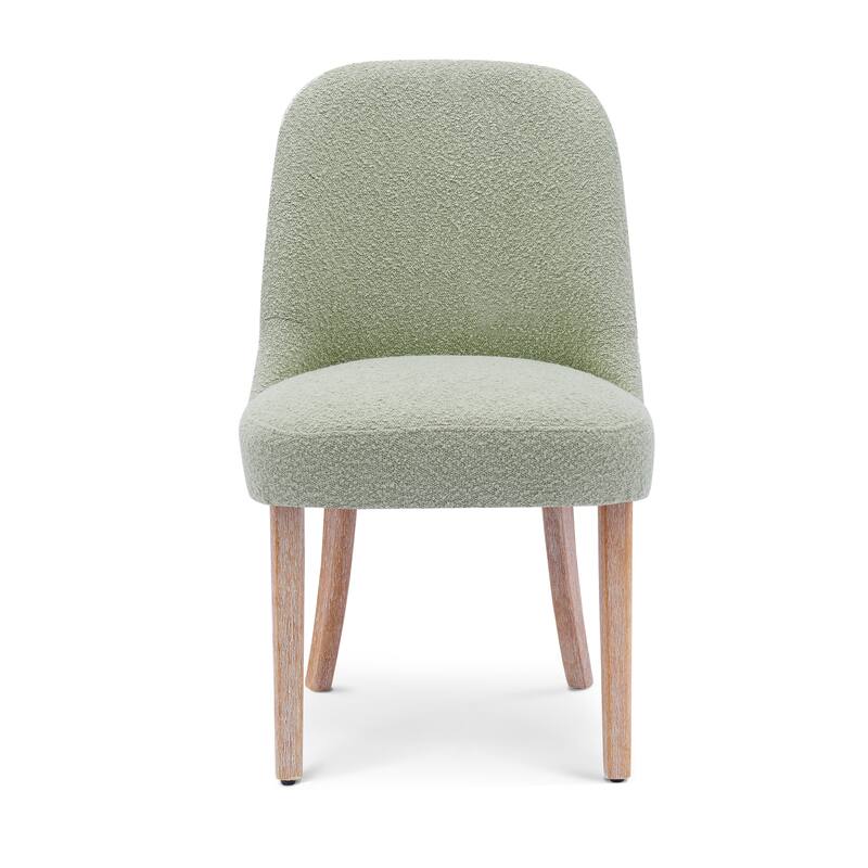 Boucle Polyester Upholstered Side Chair - Water/ Stain Resistant
