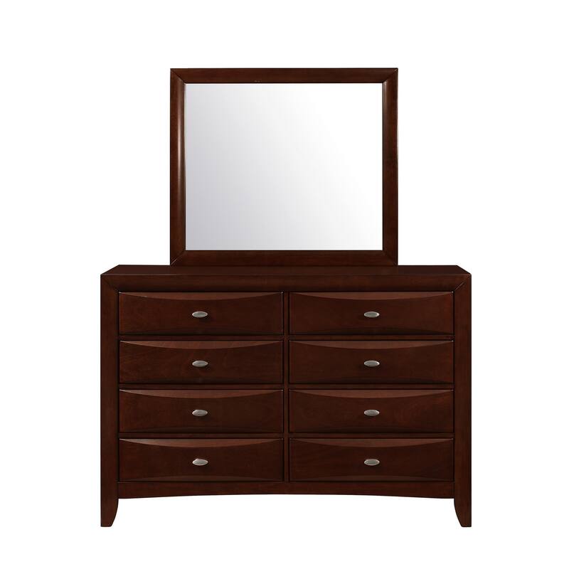 Dresser with 5 Chambared Drawer - New Merlot