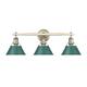 Option Aged Brass / Pine Green Shades