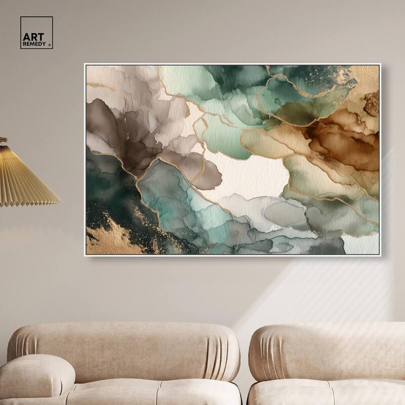 Golden Estuary II Canvas by Art Remedy