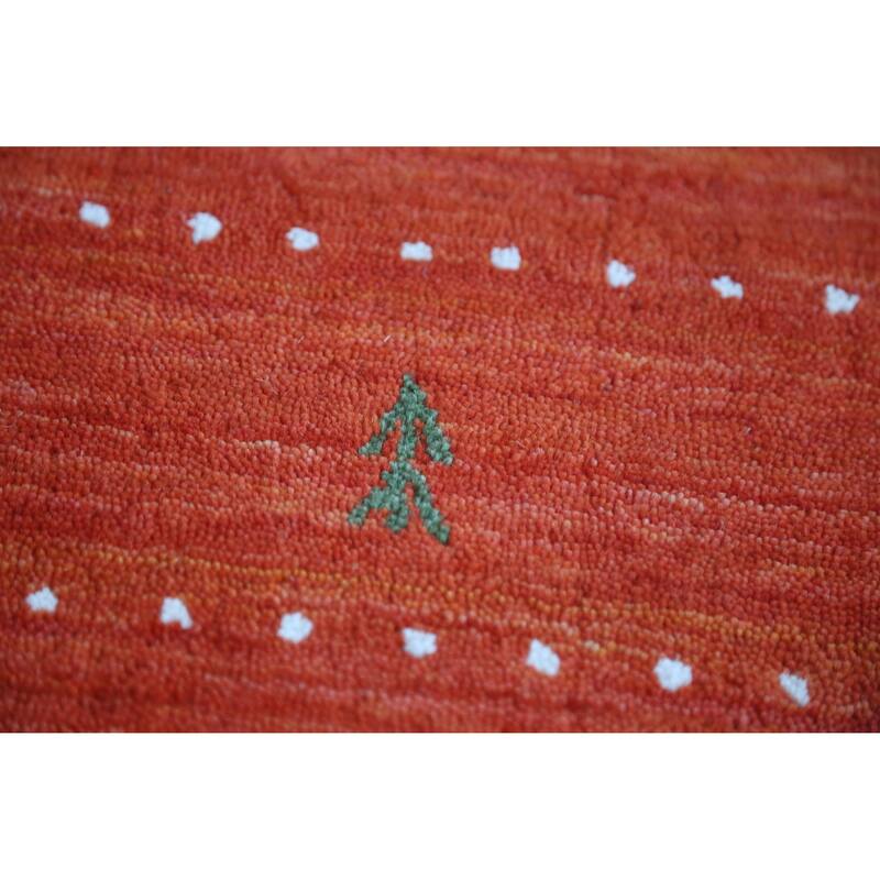 Tribal Contemporary Gabbeh Indian Rug Handmade Bedroom Wool Carpet - 4'6" x 6'6"